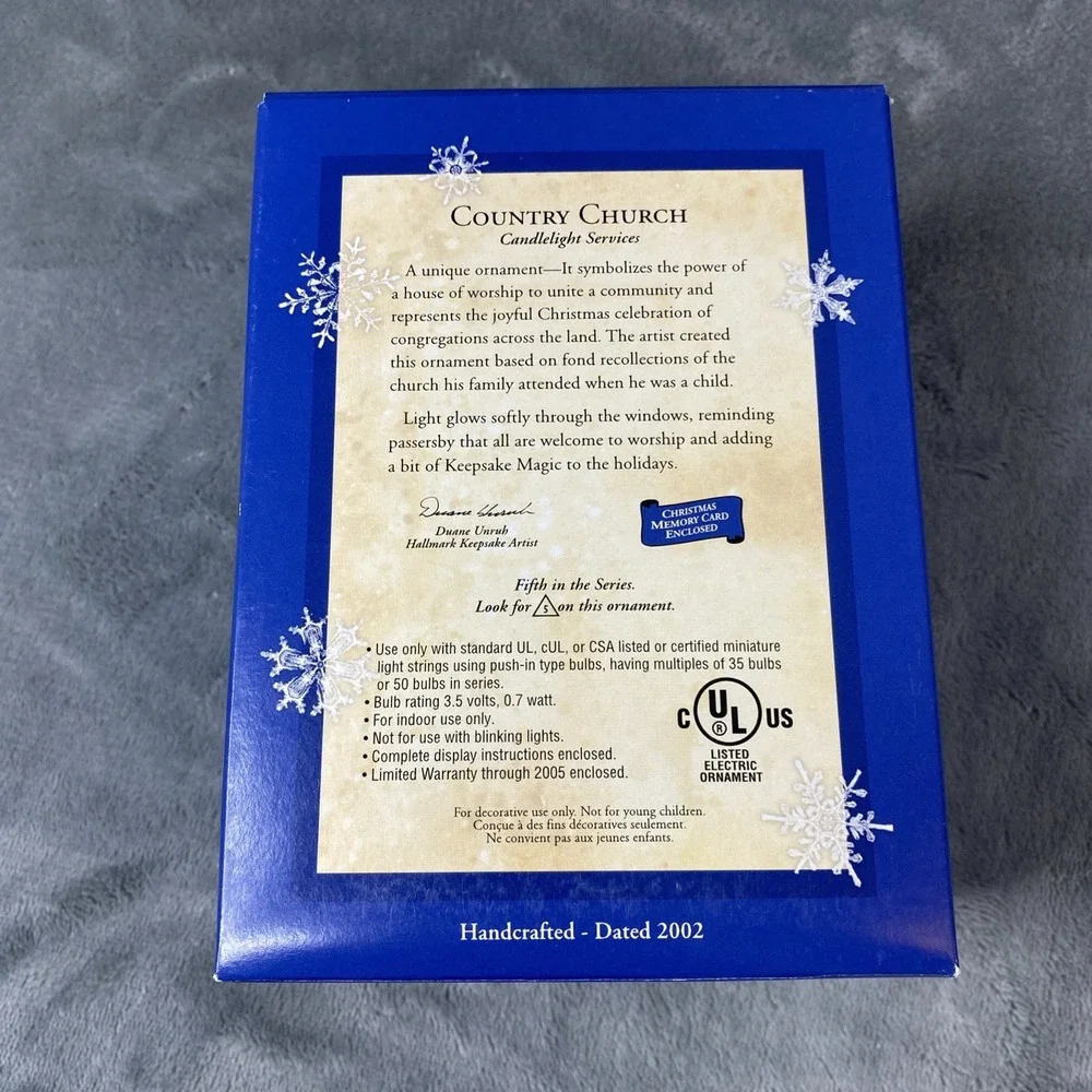 Hallmark ornament church candlelight